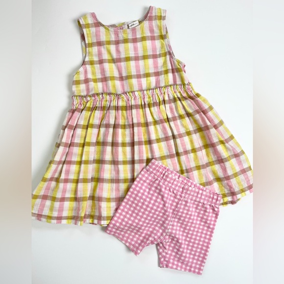 H&M Pink and Yellow Plaid Kids Matching Set - Picture 1 of 1